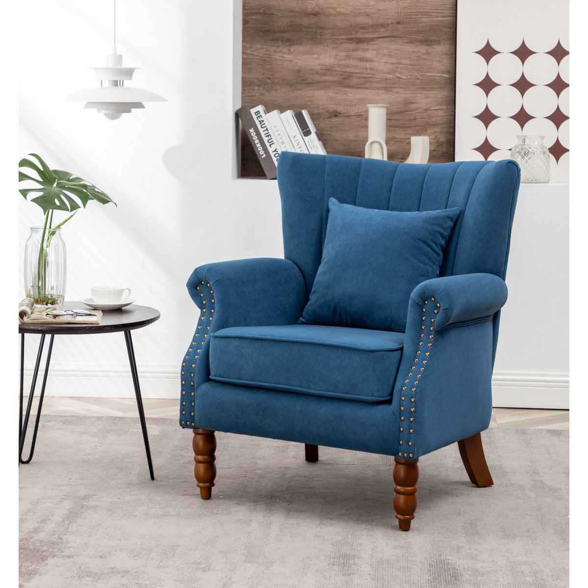 Johnathan 29'' Wide Velvet Wingback Chair